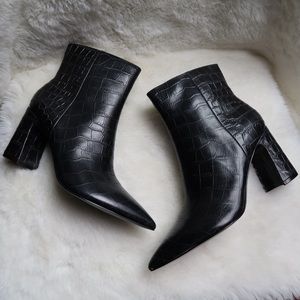 Marc Fisher LTD Daith Pointed Toe Bootie 3.5” Heel Black Size 11